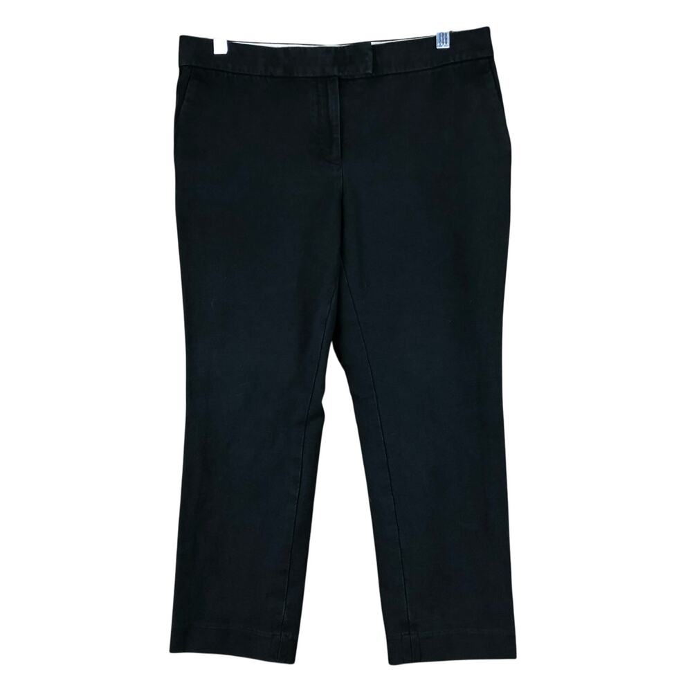Ann Taylor LOFT Womens Pants Black Mid Rise Petite Devin Fit Stretch 8P